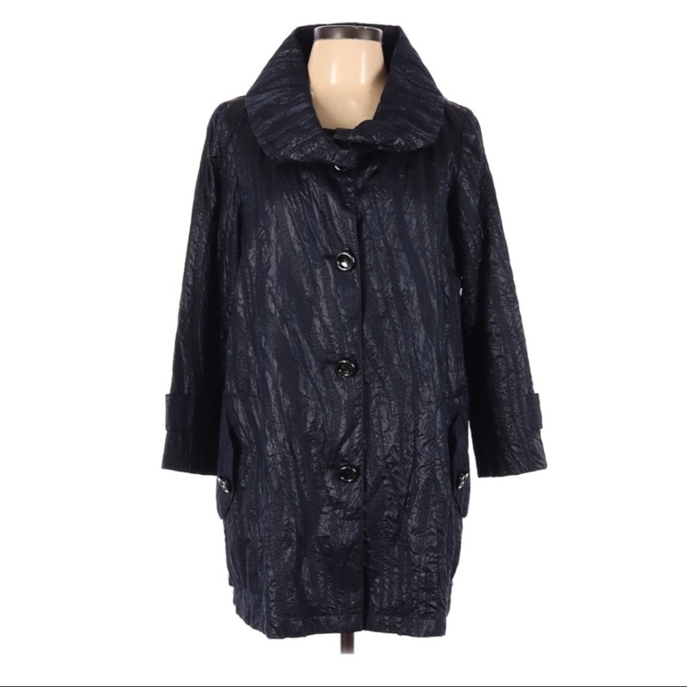 Carlisle Silk Blend Animal Crinkle Jacket Coat 12 - Picture 3 of 11